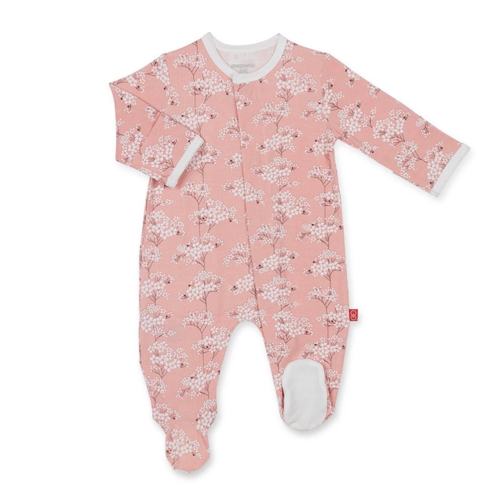 Magnetic Me Cherry Blossom Footie Pajamas